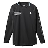 [デサント] Ｔシャツ 長袖バレーボールシャツ ロンT 腕動かしやすい フライングレシーブ 石川祐希選手 ブラック