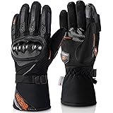 バイクグローブ 冬 防寒 防水 タッチパネル対応 3Mシンサレート カーボンファイバー オートバイグローブ レーシング手袋 防風 耐衝撃 オートバイグローブ 手袋 男女兼用
