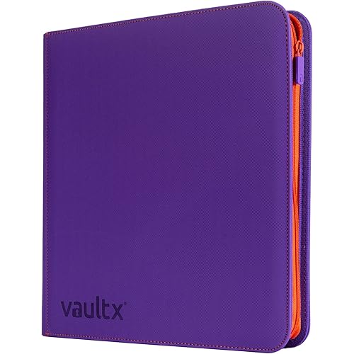 Vault X 12 Pocket Trading Card Zip Binder, 480 Cards, Compatible with Pokemon Scarlet & Violet Set, Exo-Tec Album Material, 2