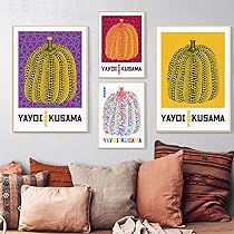 限定マット額装品/草間彌生/4点セット/インテリア/アート/特別品/ポスター 限定マット額装品/草間彌生/4点セット/インテリア/アート/特別品