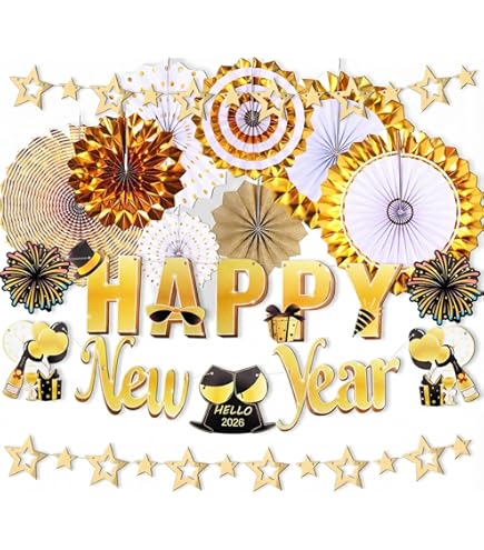 Amazon | 新年 パーティーグッズ 装飾 newyearパーティー 飾り付け