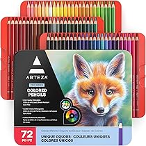 Amazon | ARTEZA色鉛筆、72色プロフェッショナルセット、ソフト