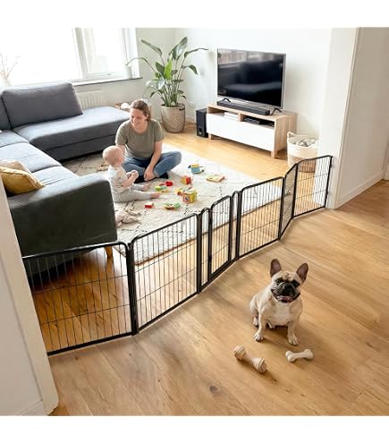 Amazon.co.jp: FXW 犬用ゲート 超ワイド・幅調整可能 最大4.65m 高さ