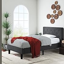 Amazon.co.jp: ZINUS 布張り ベッドフレーム シングル Shalini