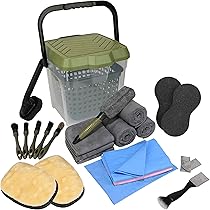 Amazon | [ネセクト] 洗車セット25点 耐荷重100kg 踏み台バケツ＆収納 