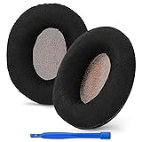 Linkidea イヤーパッド 互換性 パッド ゼンハイザー Sennheiser Momentum On-Ear, Momentum 2.0 On-Ear, HD1 On-Ear ヘッドホンに対応 パッド イヤークッション/イヤーカップ (ベロア/黒)