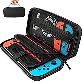 T Tersely Carry Case for Switch OLED and for Nintendo Switch with 20 Game Cards Holder, Protective Hard Portable Travel Bag C