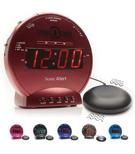 Amazon.co.jp: Sonic Alert Sonic Bomb デュアル目覚まし時計 ベッド