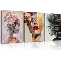 Amazon.co.jp: PIY PAINTING アートﾊﾟﾈﾙ 優雅な女性、ピンク色 装飾