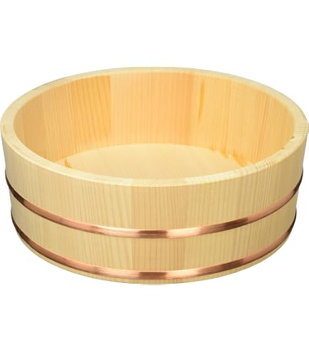 Amazon｜ヤマコー 木製銅箍 飯台(サワラ材) 66cm 4223｜おひつ