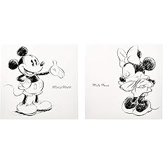 Amazon Co Jp ディズニー ミッキーマウス アートパネル 30cm 30cm 日本製 ポスター おしゃれ インテリア 模様替え リビング 内装 グーフィー モノクロ イラスト ファブリックパネル Dsn 0001 05 ホーム キッチン