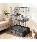 Amazon.co.jp: タンスのゲン 猫ゲージ 3段 幅82㎝ 高さ157㎝ トイレ