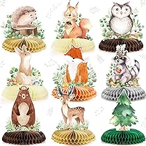 LaVenty Glitter Woodland Animals Cake Topper Wild One Cake Topper Fox First Birthday Cake Topper Woodland Wild One Birthday Decorations Woodland One Cake Topper P 31506105
