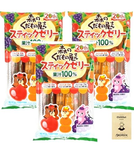 Amazon.co.jp: リボン 果汁100%スティックゼリー 15本×3袋 : 食品