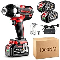 Amazon | ONEVAN インパクトレンチ 充電式 電動インパクトレンチ 18v