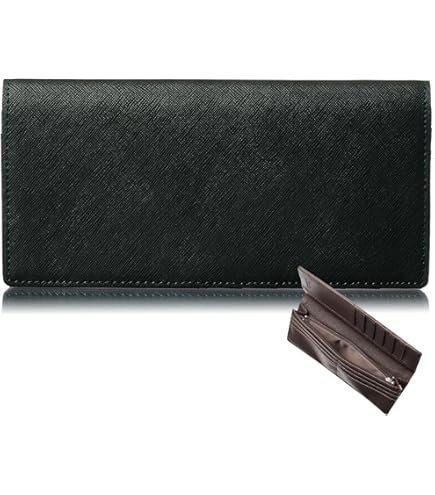 Amazon.co.jp: オーストリッチ横長ベロ付財布 BK S-NO8500043BK