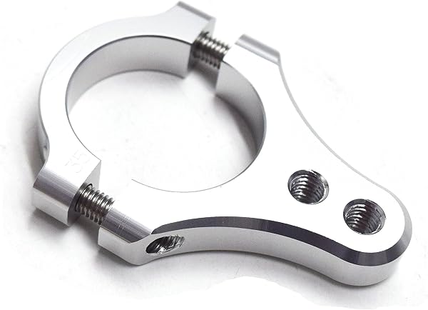 43mmユニバーサルフォークブラケットステアリングダンパーフォーク取り付けクランプブラケット直径43mm、ダンパーブラケットダンパーハードウェア部品オートバイバイク改造用スタビライザーブラケット - 1