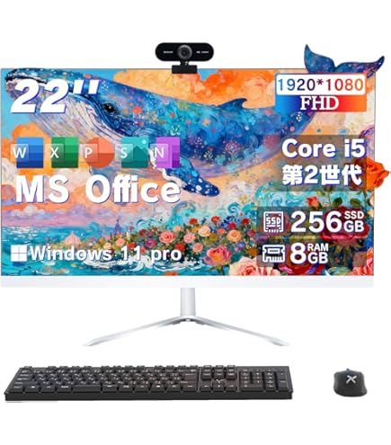 Amazon.co.jp: VETESA デスクトップパソコン 22型1920x1080フルHD非