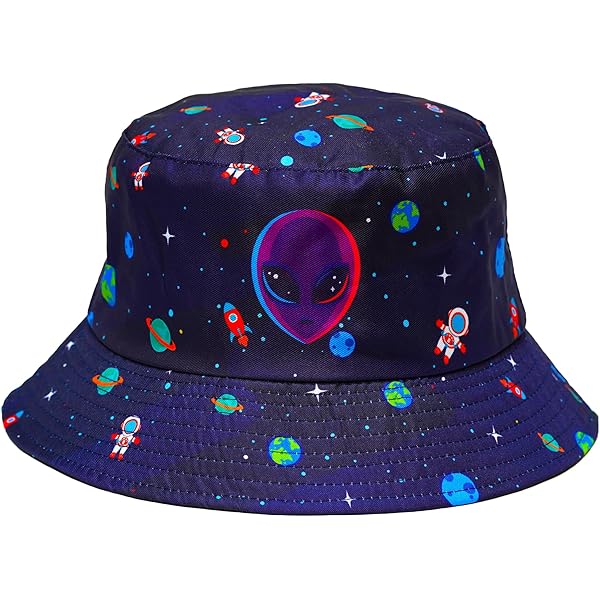Mushroom Hats Psychedelic Mushroom Trippy Hippie Alien Bucket Hat - Main Image