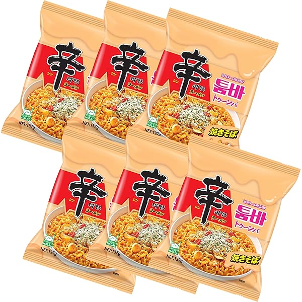 Amazon.co.jp: 【農心】辛ラーメントゥーンバ137gX8袋 焼きそば