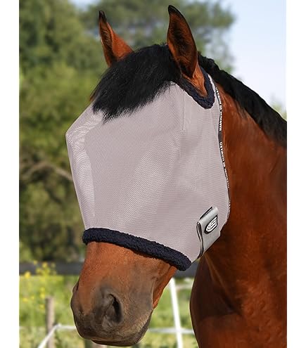 Masque Anti-mouches Cashel Crusader - Sans Oreilles - Gris - Taille Large - Occasion