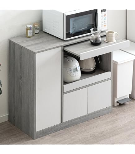 Amazon｜レンジ台 レンジボード 幅88cm キッチンボード コンパクト