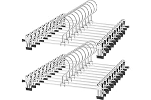 NORTHERN BROTHERS Pants Hangers with Clips Heavy Duty Skirt Hanger (20 Pack)