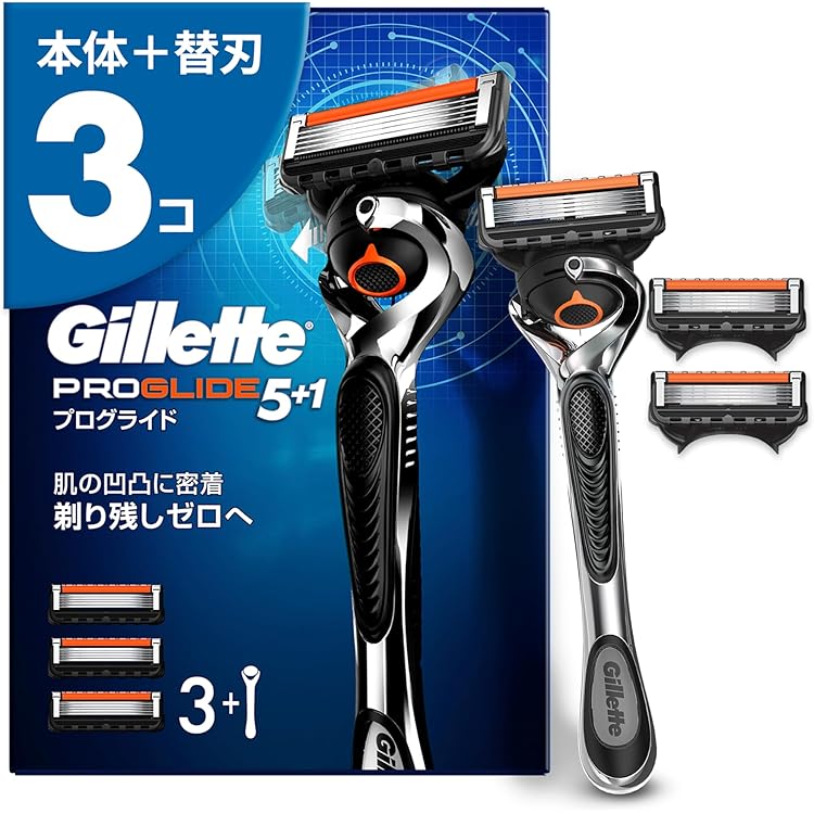 ジレットフュージョン5＋１×３ Amazon.co.jp: ジレット フュージョン5+1 髭剃り 本体 替刃2個付