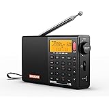 SIHUADUON D-808 ポータブルラジオ FM/AM/SW/LW/エアバンド ポケットラジオ SSB/BCL/DSP/RDS 高感度 小型 超軽量 電池式 充電式 オートオフ機能付き 操作簡単 日本語説明書付き