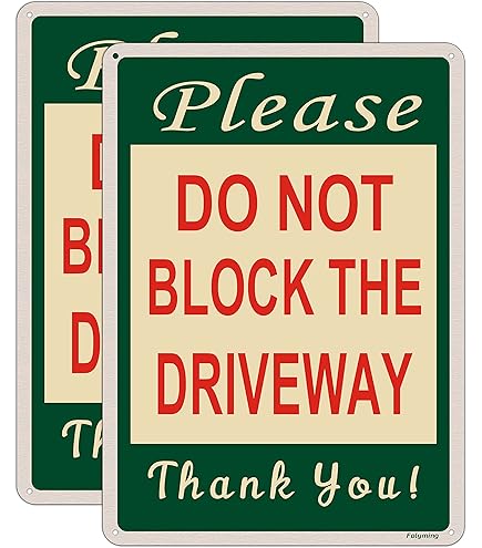 Do Not Block Driveway Sign - In Stock, Ships Fast - View #9