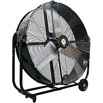 広電 風洞型工業扇 大型 据え置き 60cm 全閉式モーター ブラック 上下手動首振り 移動用キャスター付 アルミ羽根 風量3段階 KFZ602 ビックファン 81o2AmVbrCL._AC_UL210_SR210,