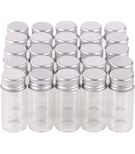 50 Pcs 5 L Plastic Saple Bottles Sall Clear Storage Container Case Test Tube Vial With Lid