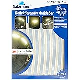 Salzmann 3M スコッチライト 反射ステッカー、16枚セット (ホワイト)