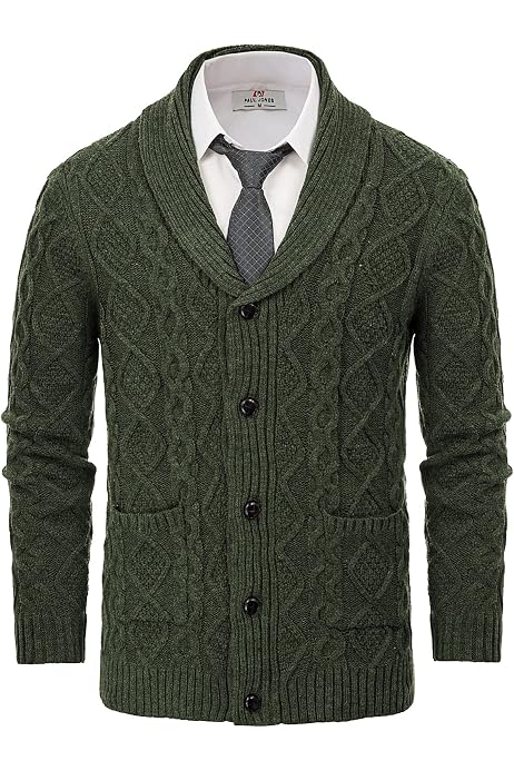 PJ PAUL JONES Mens Cardigan Sweater 