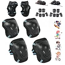 Amazon.co.jp: キッズ 子供 大人兼用プロテクター6点セット 手首 肘 膝