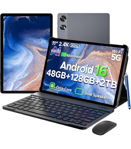Amazon.co.jp: P11PRO Android16 11インチ 大画面 タブレット Gemini