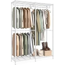 Amazon.co.jp: SONGMICS ハンガーラック 頑丈 大容量 洋服ラック 2段