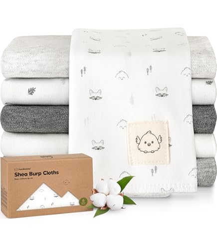 Mixweer 40-Pack Baby Burp Cloths - 20x10 Inch Absorbent Muslin Cloths For Newborns & Infants, Multicolor