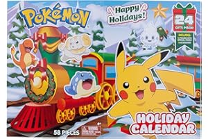 ポケモンホリデーアドベントカレンダー - 特別な仕上げの2インチバトルフィギュア16体と8つのユニークなアクセサリーが特徴です。