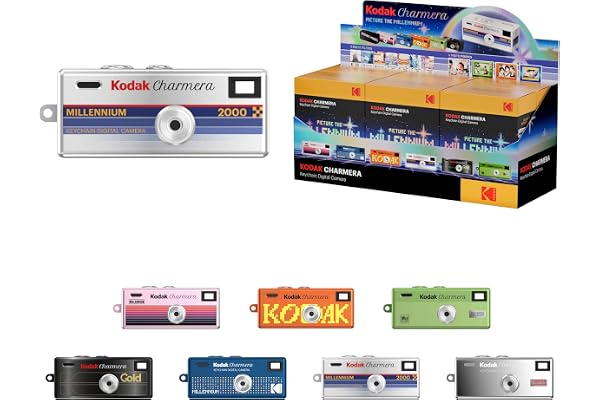 KODAK CHARMERA キーチェーン デジタルカメラブラインドボックス - ミレニアムシングルボックス (1個) - ミニカメラ、デジカメ、ビデオ録画、バッグチャーム、1.6メガピクセル、マイクロSDカードスロット