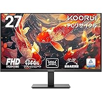 Amazon.co.jp: KOORUI モニター 27インチ pcモニター 144Hz フルhd