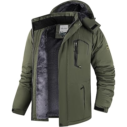Amazon | [KEFITEVD] アウトドアジャケット メンズ 冬 防寒着 裏ボア