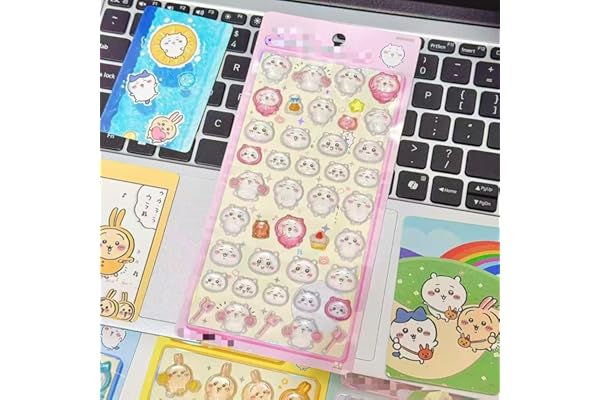 Winnges 3D立体シール可愛いデコレーション1枚セッ,携帯電話飾り用 DIY用 手帳用 貼り付け可能 手芸用品大容量 スマホケース 手帳 diy (ちいかわ 4)