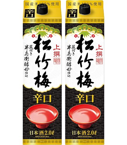 Amazon.co.jp: 日本酒 上撰 松竹梅 酒パック 2L 6本 1ケース : 食品