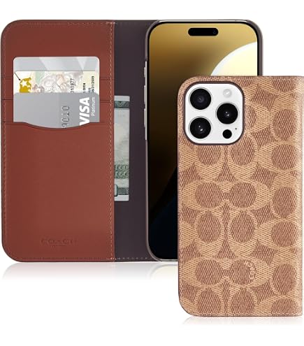 Amazon.co.jp: Coach レザースリムラップ iPhone 15 / iPhone 14