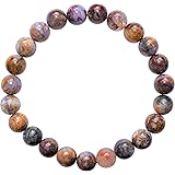 Zenergy Gems Charged Premium Natural Crystal 8mm Bead Bracelet + Moroccan Selenite Charging Crystal [Included]