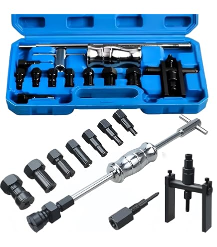 SUPERTOOL スライドハンマベアリングプーラセット  BH32 ブルー Amazon | スーパー スライドハンマベアリングプーラセット BH32 | プーラ