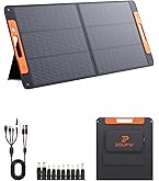 Amazon | ZOUPW 100W ポータブルソーラーパネル 単結晶折りたたみ式