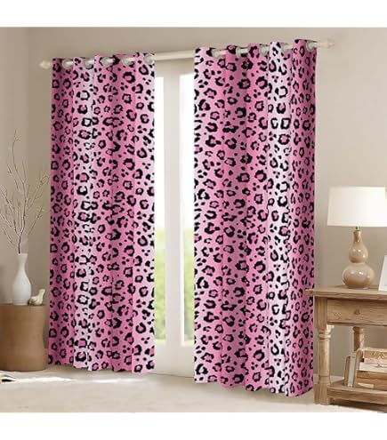 Amazon｜小窓 カーテン ヒョウ柄 遮光カーテン モダンな カーテン