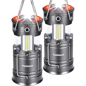 Vantozon LEDランタン 【2個セット】 キャンプランタン 高輝度 (usb充電式 電池式 2in1給電方法…